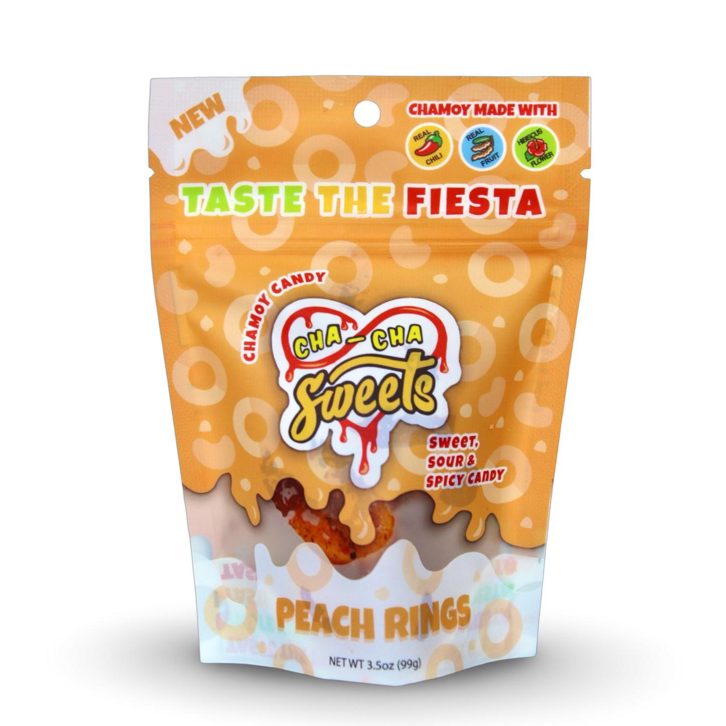 NEW PEACH RINGS 5 Pack - 3.5oz